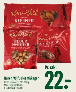 Min Købmand Karen Volf Julesmåkager tilbud