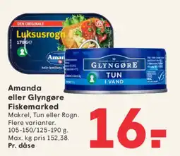 SPAR Amanda eller Glyngøre Fiskemarked tilbud