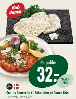 Min Købmand Gestus Panerede XL Schnitzler af Dansk Gris tilbud