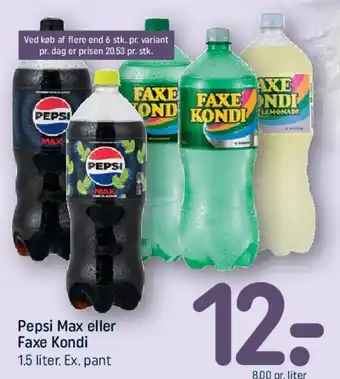 Pepsi Max eller Faxe Kondi