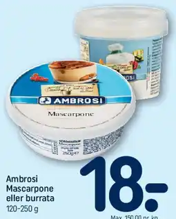 REMA 1000 Ambrosi Mascarpone eller burrata tilbud