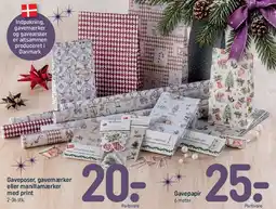 REMA 1000 Gaveposer, gavemærker eller manillamærker med print tilbud