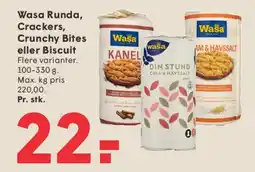 SPAR Wasa Runda, Crackers, Crunchy Bites eller Biscuit tilbud