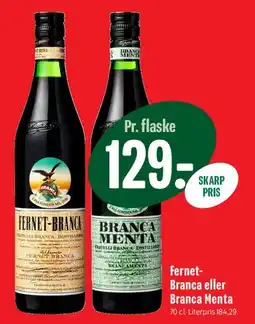 Min Købmand Fernet-Branca eller Branca Menta tilbud