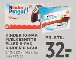 MENY Kinder 10-pak / Kinder Pingui tilbud