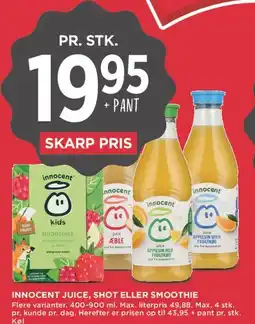 MENY Innocent juice, shot eller smoothie tilbud