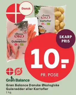 SPAR Grøn Balance Danske Økologiske Gulerødder eller Kartofler tilbud