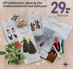 REMA 1000 DIY-juleblomster, ophæng eller vinduesskabeloner med kalktusser tilbud