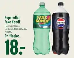 Min Købmand Pepsi eller Faxe Kondi tilbud