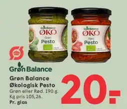 SPAR Grøn Balance Økologisk Pesto tilbud
