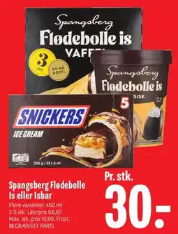Min Købmand Spangsberg Flødebolle is eller Isbar tilbud