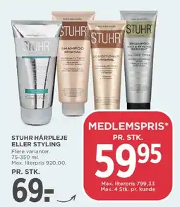 MENY STUHR hårpleje eller styling tilbud