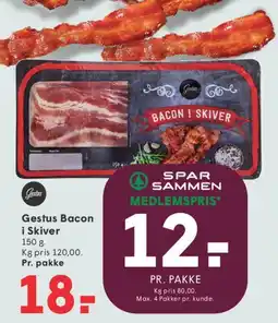 SPAR Gestus Bacon i Skiver tilbud