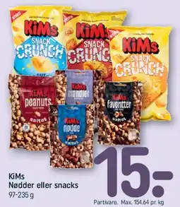 REMA 1000 KiMs nødder eller snacks tilbud