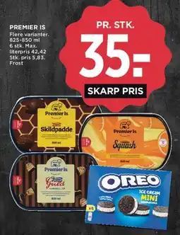 MENY Premier Is & Oreo ice cream (flere varianter) tilbud