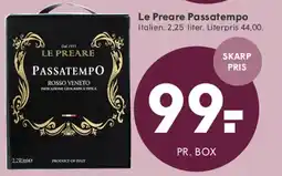 SPAR Le Preare Passatempo Rosso Veneto (box) tilbud
