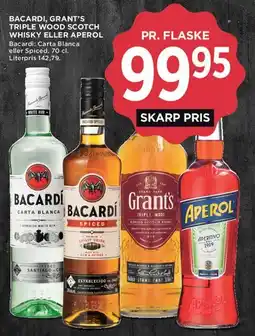 MENY Bacardi, Grant's eller Aperol tilbud