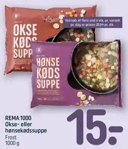 REMA 1000 REMA 1000 Okse- eller hønsekødssuppe tilbud