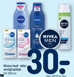 REMA 1000 Nivea hud- eller ansigtspleje tilbud