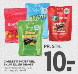 MENY Carletti p-tærter, skum eller dragé tilbud