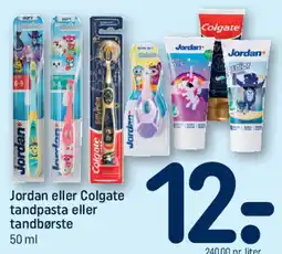 REMA 1000 Jordan eller Colgate tandpasta eller tandbørste tilbud