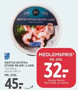 MENY Gestus ekstra store rejer i lage tilbud
