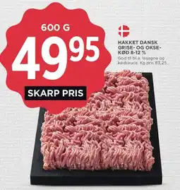 MENY Hakket dansk grise- og oksekød (8-12%) tilbud