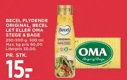 MENY Becel flydende / OMA Stege & Bage tilbud