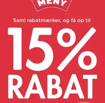 MENY 15% RABAT tilbud