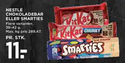 MENY NESTLÉ chokoladebar eller Smarties tilbud