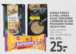 MENY Sheba Fresh & Fine / Sheba Soup / Pedigree Jumbone tilbud