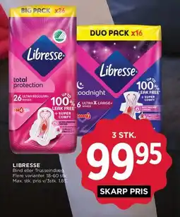 MENY Libresse bind / trusseindlæg tilbud