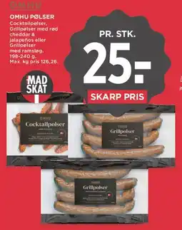 MENY OMHU PØLSER tilbud