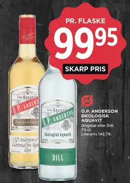 MENY O.P. Anderson Aquavit tilbud