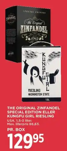 MENY The Original Zinfandel / Kung Fu Girl Riesling tilbud