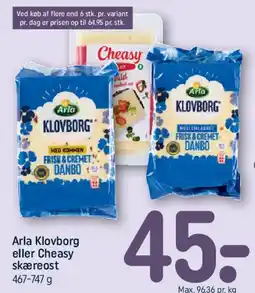 REMA 1000 Arla Klovborg eller Cheasy skæreost tilbud