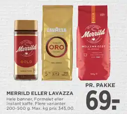 MENY Merrild eller Lavazza tilbud