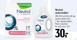 Føtex Neutral vaskemiddel tilbud