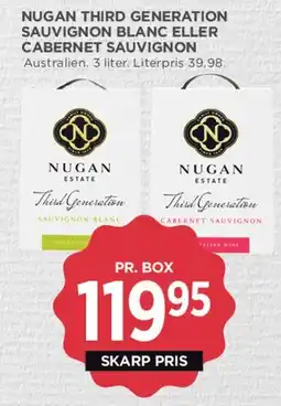 MENY Nugan Third Generation Sauvignon Blanc eller Cabernet Sauvignon (pr. box) tilbud