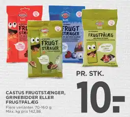 MENY Castus frugtstænger / frugtpålæg tilbud