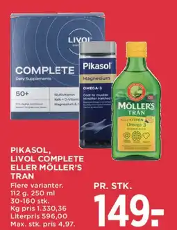 MENY Pikasol, Livol Complete eller Möller's Tran tilbud