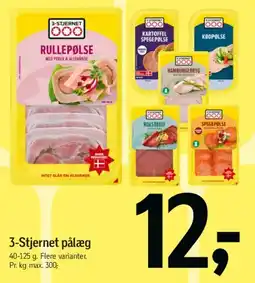 Føtex 3‑Stjernet pålæg tilbud