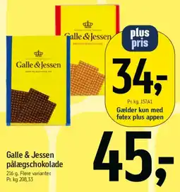 Føtex Galle & Jessen pålægschokolade tilbud