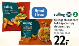 Føtex Kyllinge chunks eller hot & spicy crispy chicken strips tilbud