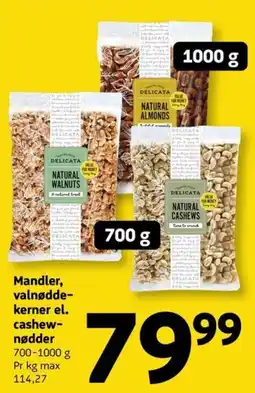 Løvbjerg Delicata mandler valnøddekerner cashewnødder tilbud