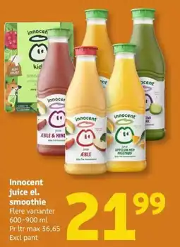 Løvbjerg Innocent juice el. smoothie tilbud