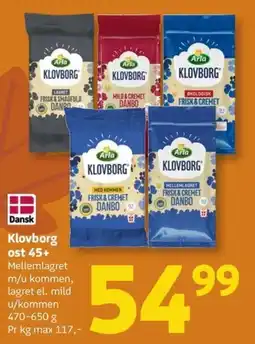 Løvbjerg Klovborg ost 45+ tilbud