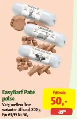 Maxi Zoo EasyBarf Paté pølse tilbud