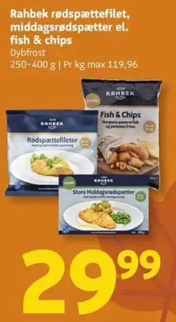Løvbjerg Rahbek rødspættefilet, middagsrødspætter el. fish & chips tilbud