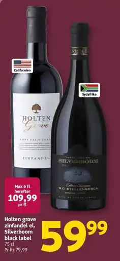 Løvbjerg Holten grove zinfandel el. silverboom black label tilbud